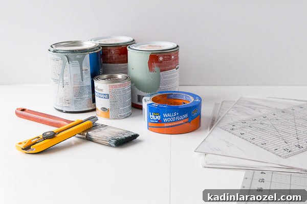 Supplies needed for DIY budget backsplash