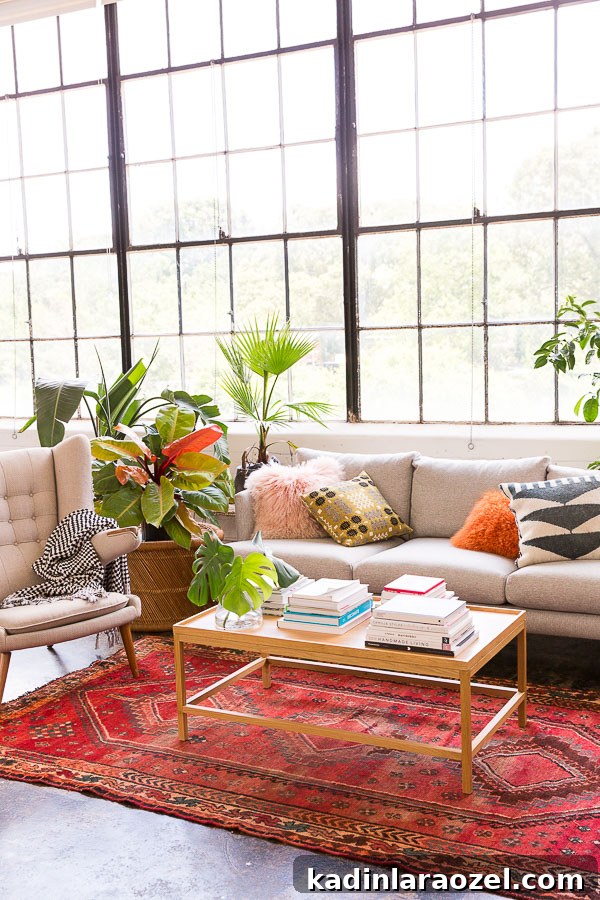 Studio Living Room Reveal: Before and After Transformation Done? 8 A sneak peek at the Paper & Stitch studio loft.