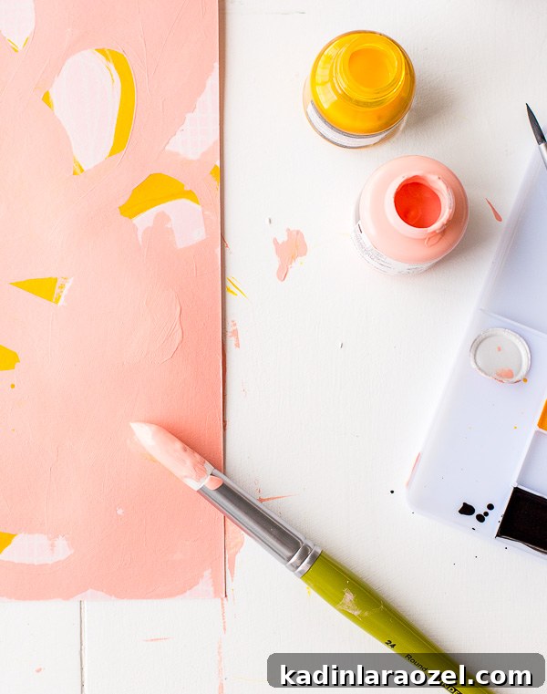 Pastel pink and orangey yellow