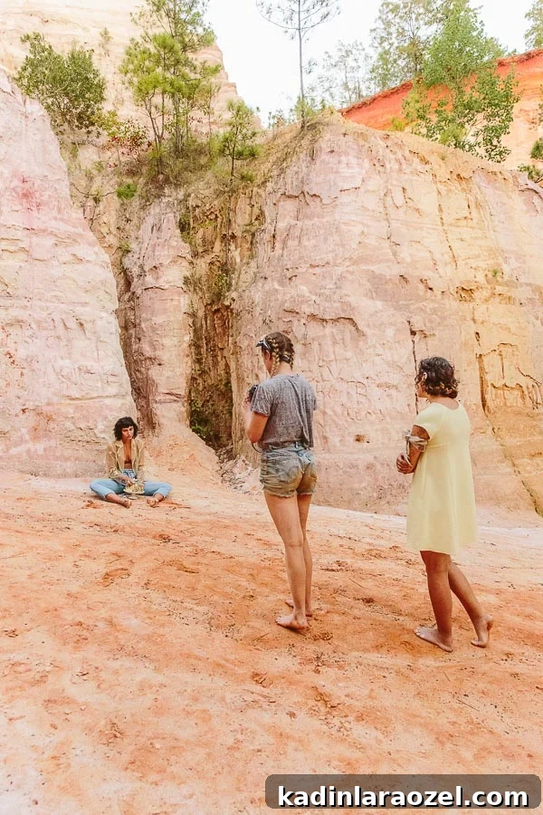 Behind the scenes of a canyon photoshoot