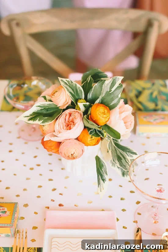 Behind the Scenes: A Weekend in Round Top, TX 2 A peachy summer centerpiece