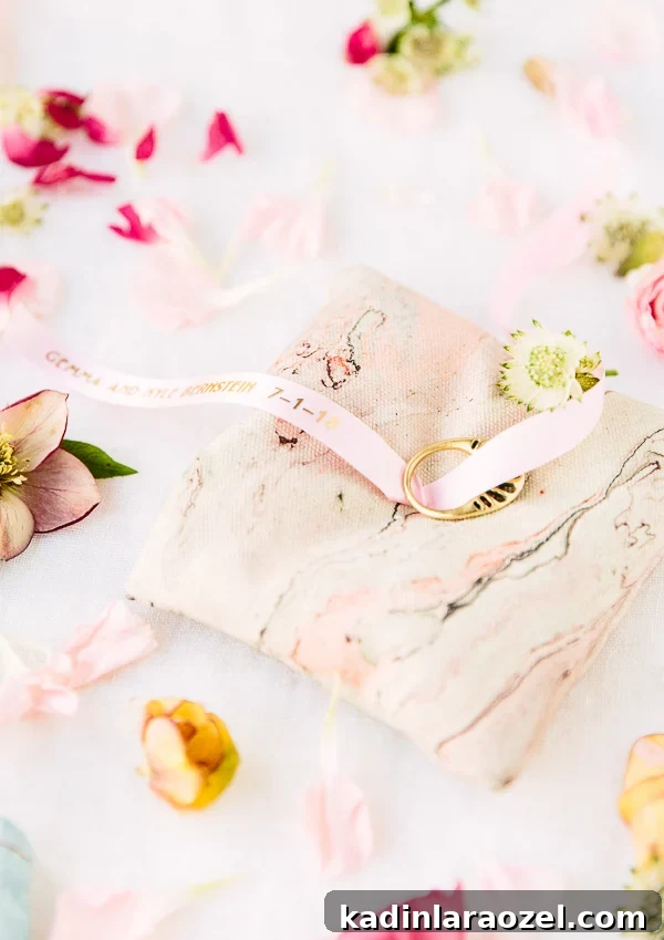DIY ring pillow idea for weddings. Click through for the tutorial. #wedding #weddingdiy #diy