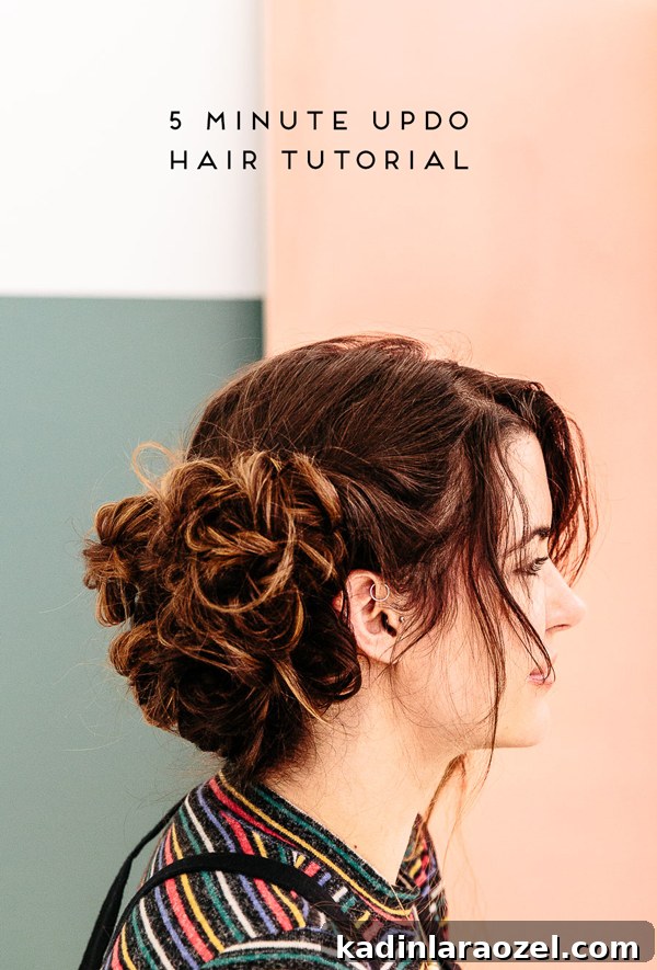 Quick 5-Minute Updo Trick That Keeps Everyone Guessing 5 5 minute hair tutorial that looks like it took a whole lot longer. Click through for the simple technique that makes this hair tutorial as easy as can be.