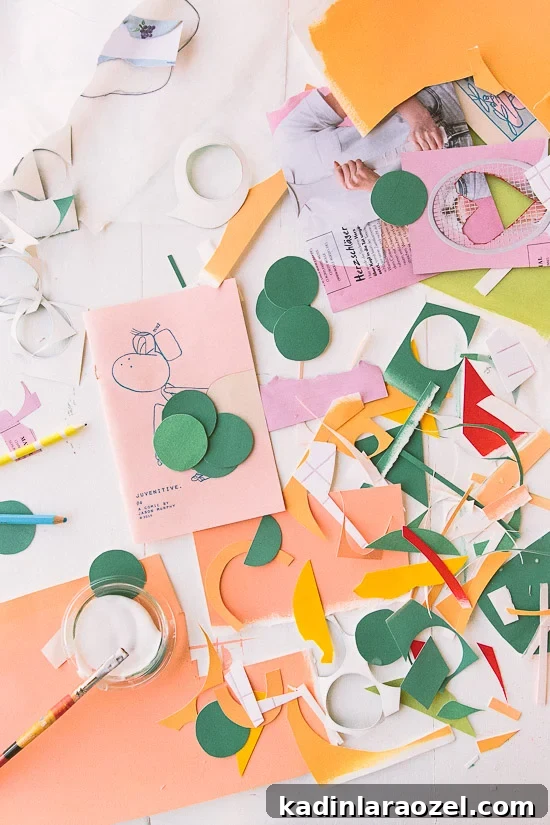 Colorful paper confetti for mixed media projects, etc.