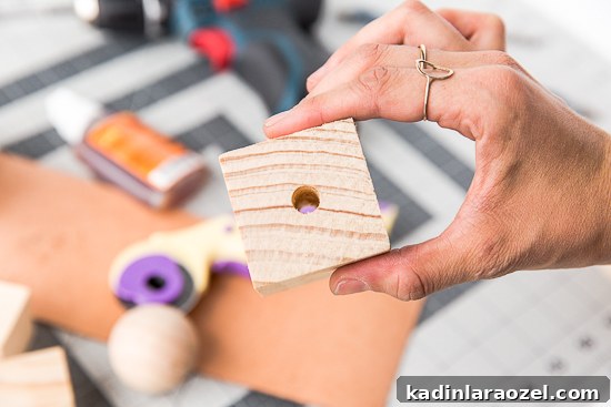 DIY Statement Tassels Using Wood Blocks and Leather — Step-by-Step Guide 4 How to make DIY statement tassels with wood blocks and leather.
