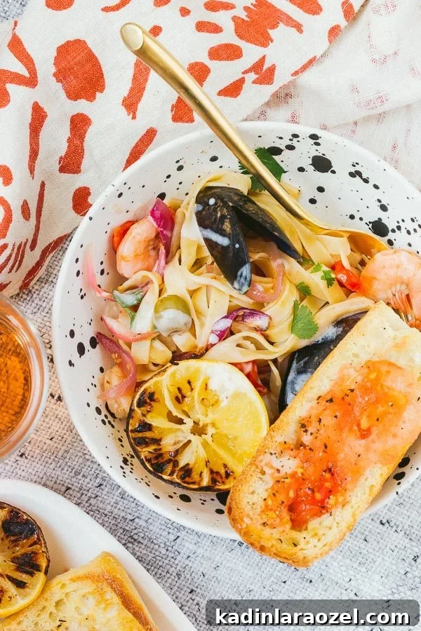 Mouthwatering Seafood Pasta Recipe You Can Make Tonight 6 A seafood pasta recipe that tastes delicious and is actually really easy to make! Click through for the recipe. #seafood #pasta #recipe #yum