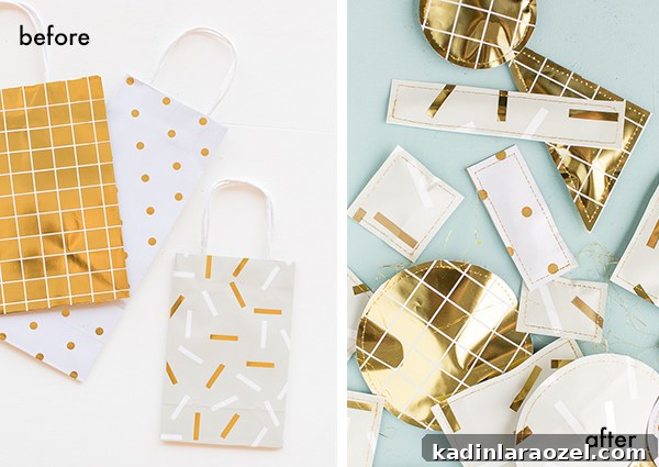 A Unique Holiday Gift Wrap Idea: DIY Paper Present Pouches Made from What?! #holiday #giftwrap #diy #christmas #wrappingpaper