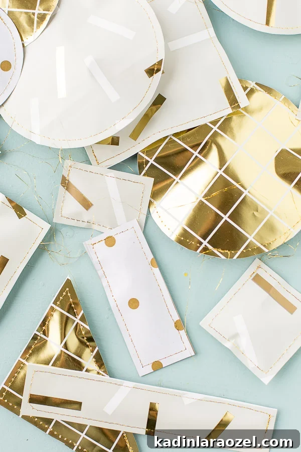 DIY Paper Present Pouches! Turn old gift bags into upcycled paper print pouches for the holidays and beyond. This unique gift wrapping idea is super easy and utilizes what you already have stashed away in your closet at home. #holiday #giftwrap #diy #christmas #wrappingpaper