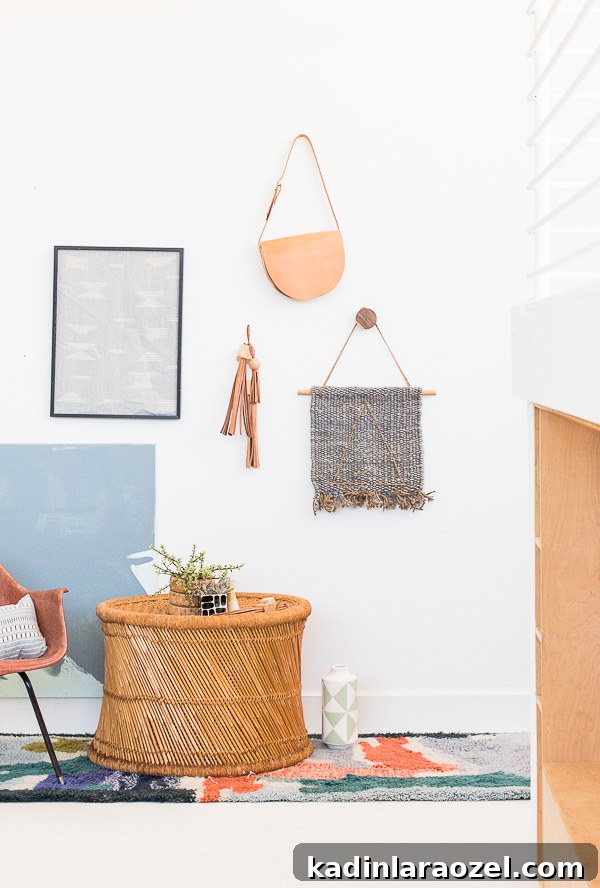 organic modern vibes in an all-white loft space