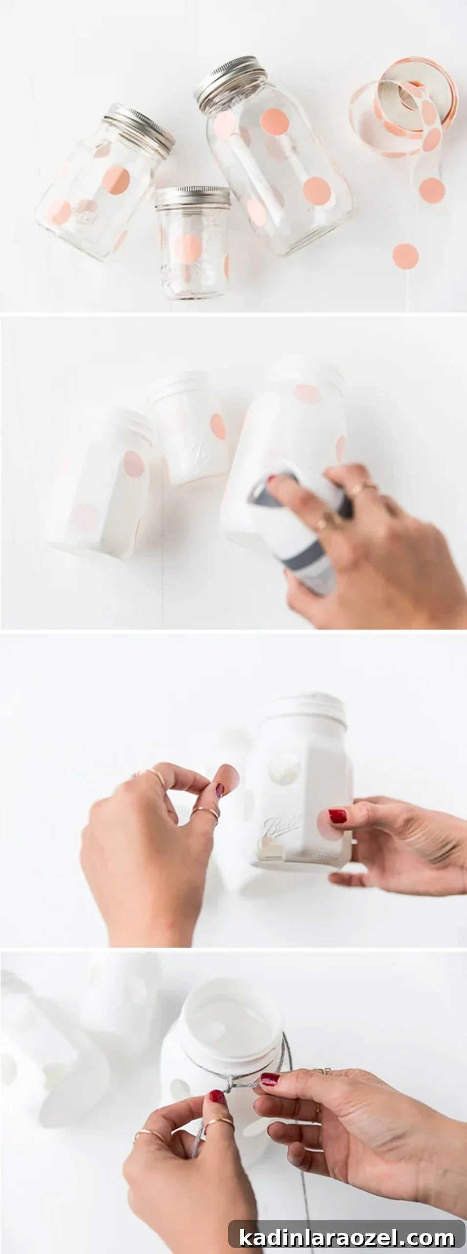 step by step instructions for making polling hanging lanterns