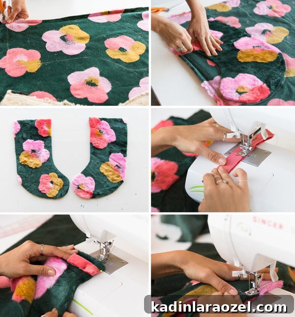 How to make DIY holiday stockings from an old blanket. #diy #holidays #christmas