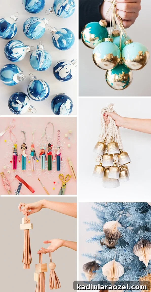 DIY Holiday Ornaments: A Complete Guide to Stylish Decorations 9 Roundup image of modern DIY ornaments for the holidays