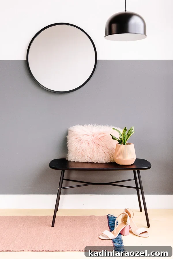 Minimal color palette for an entryway. #interiors #interior #entryway #modern 