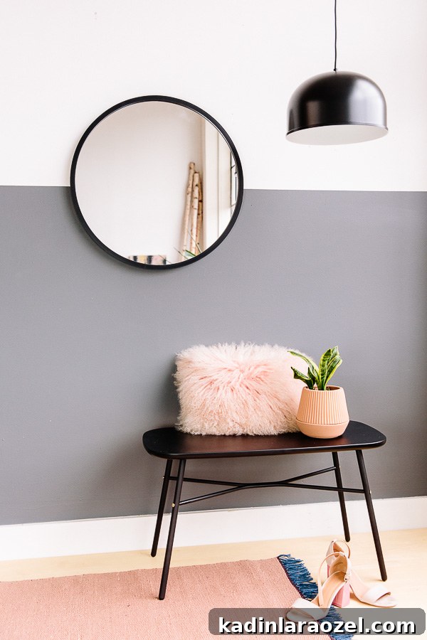 Minimal color palette for an entryway. #interiors #interior #entryway #modern 