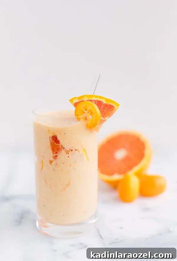 Creamsicle Smoothie Recipe with Fresh Orange and Yogurt 2 Cara cara orange creamsicle smoothie