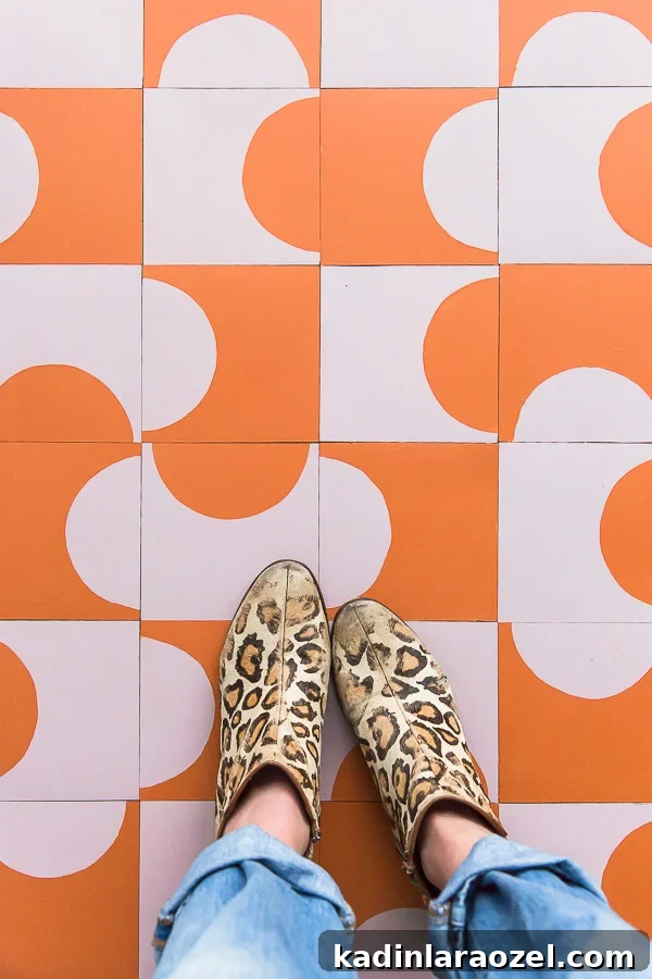 Totally floored! Learn how to create your own (custom design) DIY floor tiles on a budget. #flooring #pattern #modern #cementtile #tilepattern #colorcombo #ihavethisthingwithfloors