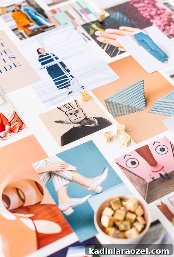 Style guide inspiration. Make a physical mood board to bring your Pinterest boards to life. #moodboard #styleguide #inspo