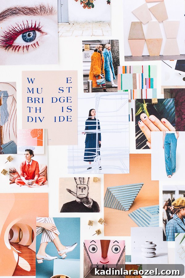 Style guide inspiration. Make a physical mood board to bring your Pinterest boards to life. #moodboard #styleguide #inspo