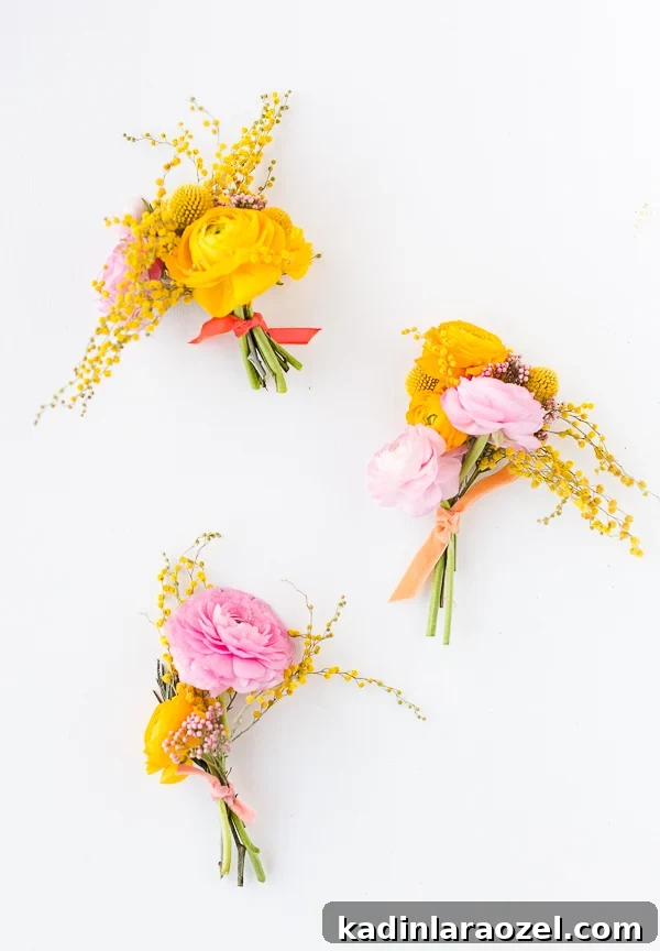 Spring Floral Mini Bouquets and Boutonnieres for Intimate Weddings 9 img 84069 8