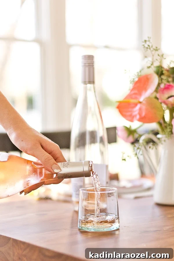Host a Simple Spring Dinner Party for Mother's Day Celebration 6 How to throw a (minimal) spring dinner party - drink up! #spring #dinnerparty #entertaining #springentertaining