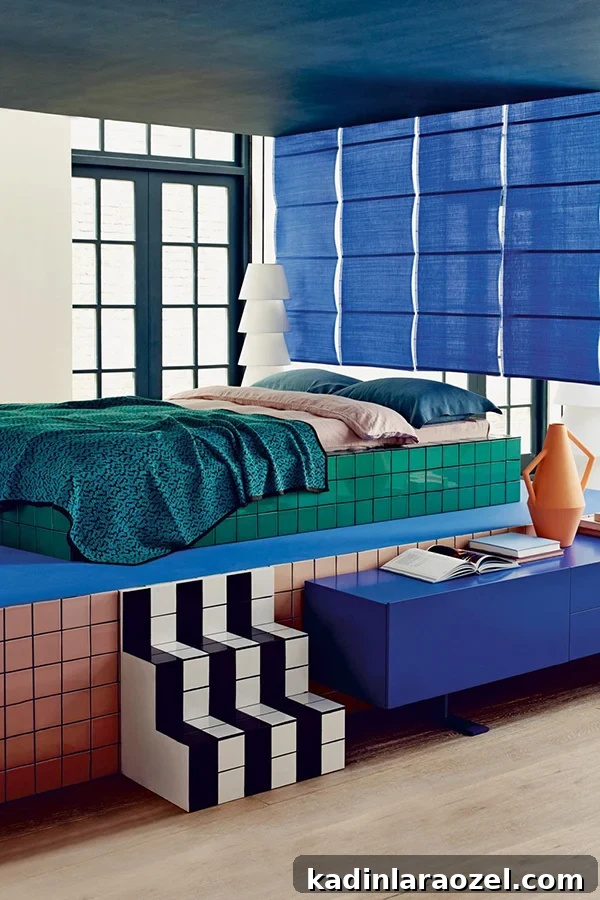 7 Stylish Ways to Use Wall Tile Beyond the Backsplash 4 Giving Memphis style one more shot, with this super unique tilework. Want more alternative tiling ideas? Click through for 7 unique and refreshing ways to use wall tiles. #tiling #tilework #interiors #colorful #geometric #uniquetilework #memphisstyle