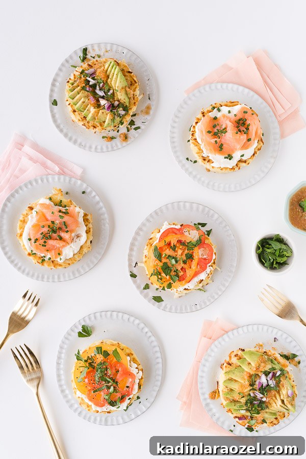 Brady Brunch: 3 Savory Hash Brown Nest Recipes for Your Next Brunch 5 Savory hash brown nests 3 ways at your next brunch. Click through for the recipe! #breakfast #brunch #recipe #hashbrowns #uniquehashbrown