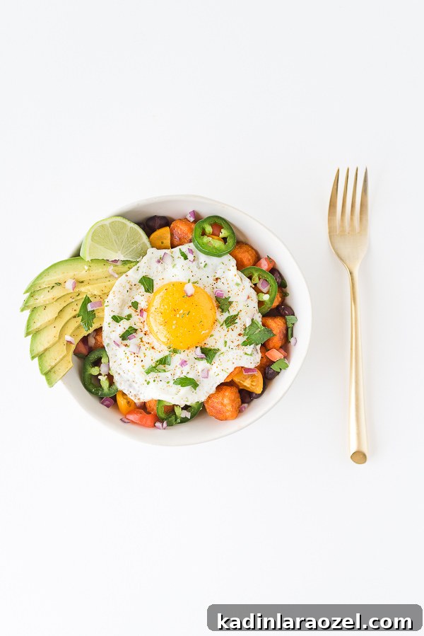 Monday Morning Mexican Breakfast Bowl Recipe That Wakes You Up 3 These Mexican breakfast bowls are dairy-free and vegetarian friendly (for those that eat eggs).