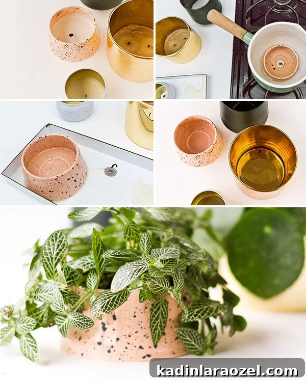 Turn Empty Candle Jars into Stylish Planters in Minutes 2 How to Convert Used Candle Containers to Cool Planters in Minutes. #diyplanter #diy #planterideas