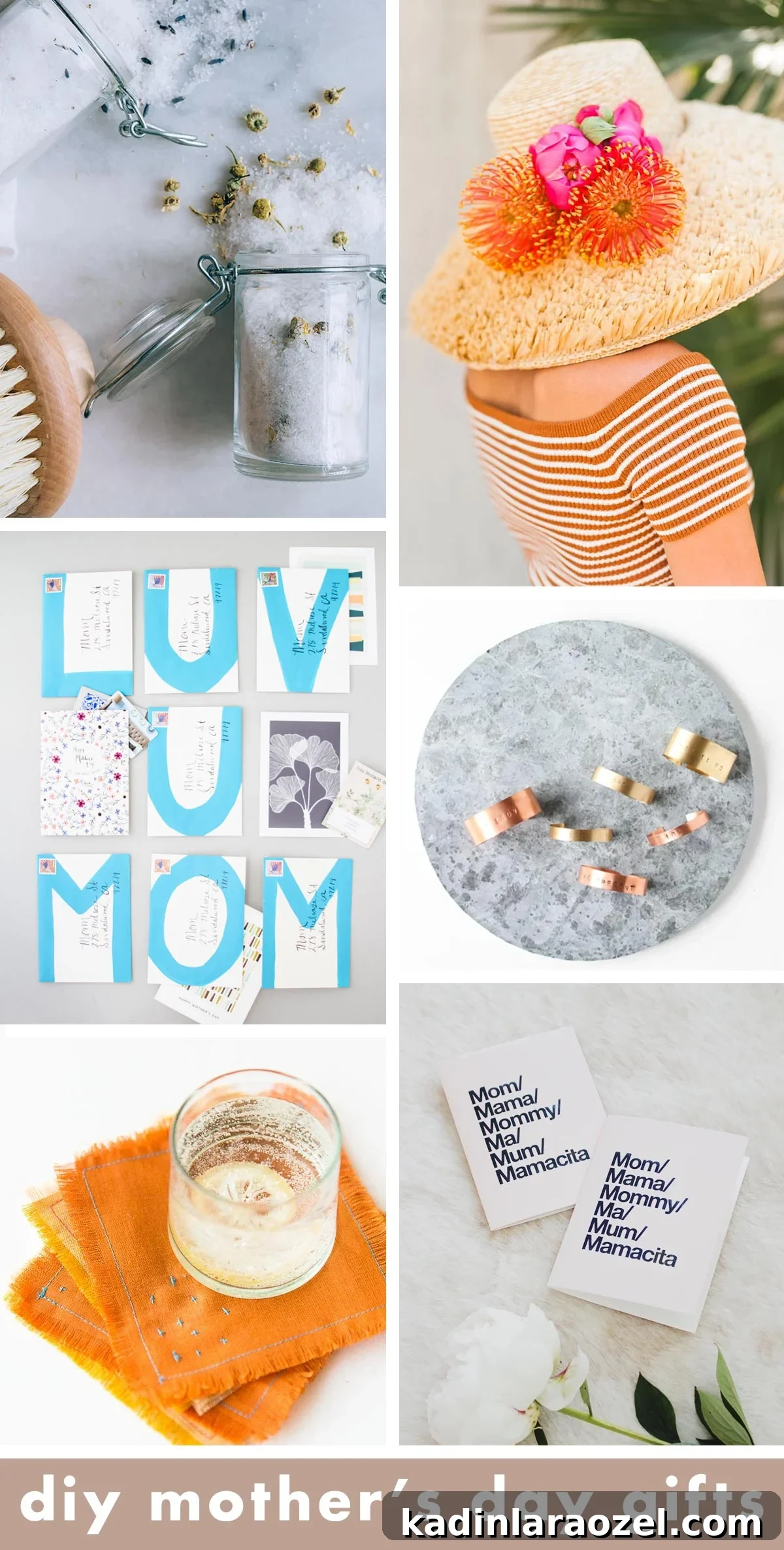 48 Unique DIY Mother's Day Gift Ideas for Cherished Moments 11 Roundup of gifts for Mom, like DIY cards and home decor