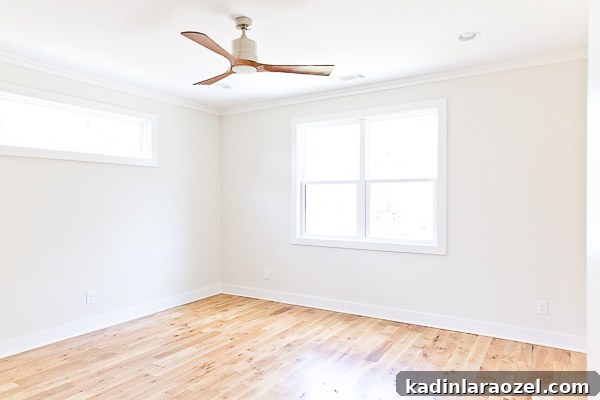 Before photos of organic modern bedroom makeover.