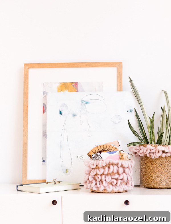 DIY Woven Loop Baskets for Organization and Storage #diystorage #diy #diyorganization #orgnaizationalideas