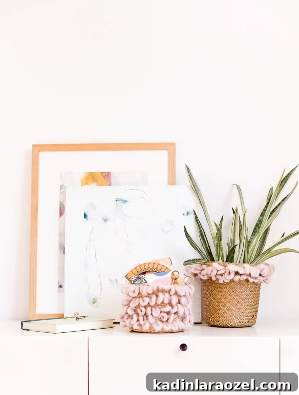How to Make Woven Loop Baskets for Organization and Storage #diystorage #diy #diyorganization #diybasket