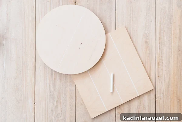 Wood pieces with chalk lines on them