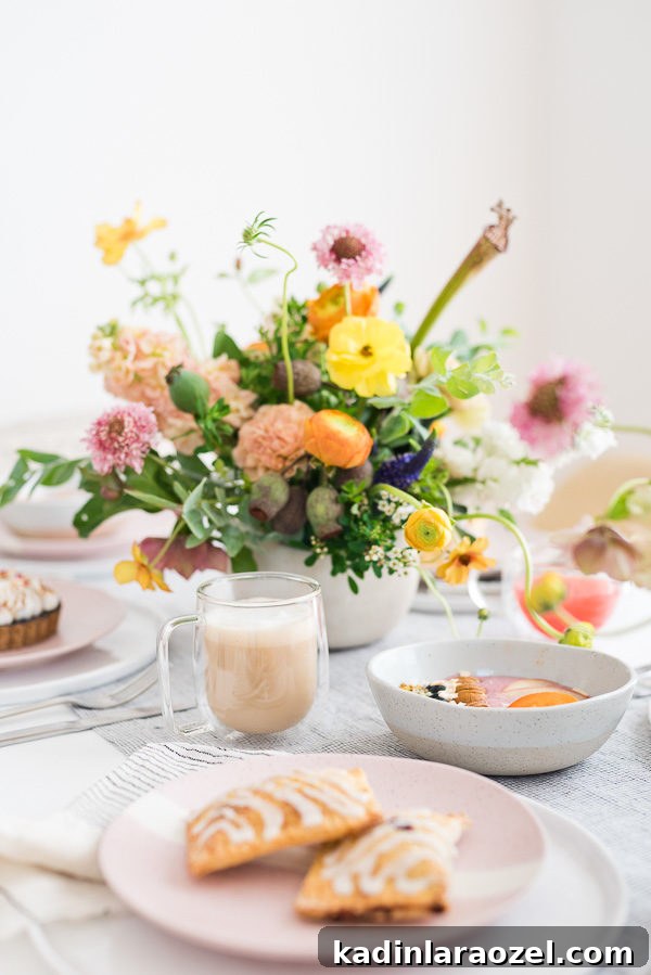 Host a Chic Brunch with Friends: Simple Stylish Ideas 11 How to throw a beautiful brunch with friends without a ton of effort. Click through to 'latte the day away' with this colorful minimal brunch inspiration. #brunchinspiration #summerentertaining #pastelvibes #brunch