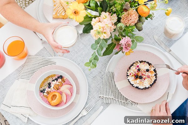 Host a Chic Brunch with Friends: Simple Stylish Ideas 12 Click through to 'latte the day away' with this colorful minimal brunch inspiration. #brunchinspiration #summerentertaining #pastelvibes #brunch