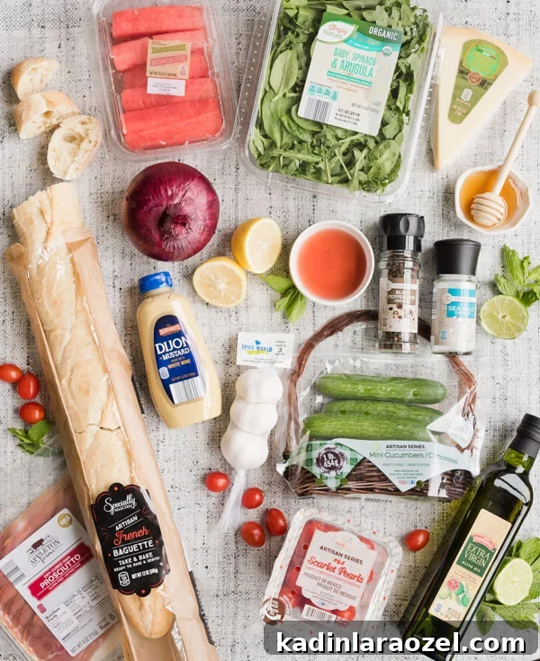 Ingredients list for panzanella recipe