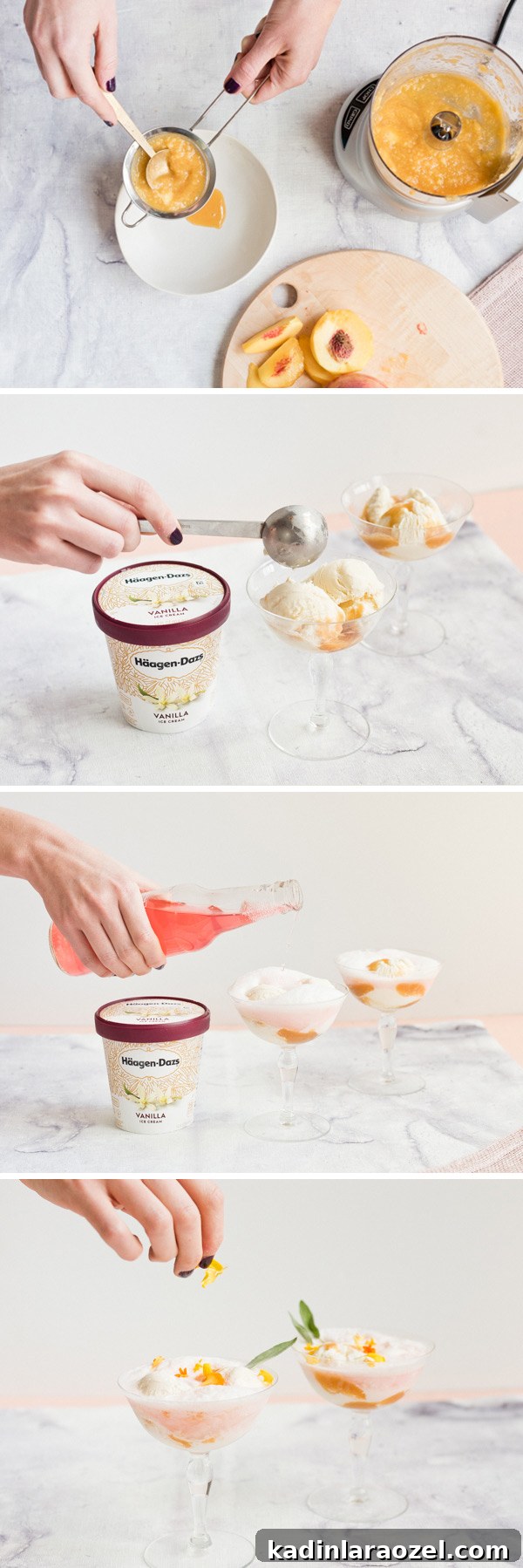 3 Refreshing Ice Cream Recipes for Summer Desserts 7 Peaches and cream soda floats! This tastes so delicious. It's a must-try for summer entertaining. #sodafloats #entertainingrecipes #icecreamfloats #peachesandcream