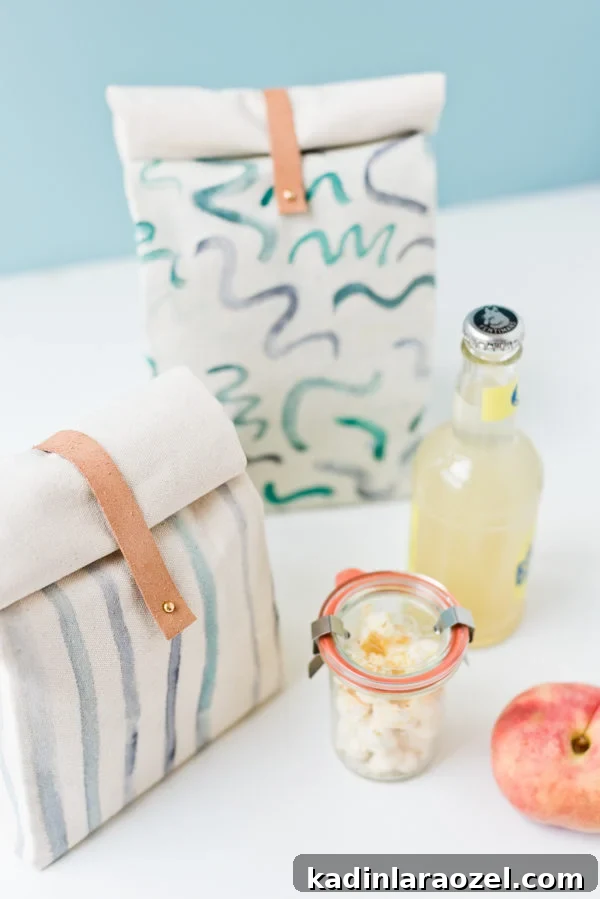 hand painted DIY Lunch Bags for Kiddos and Adults