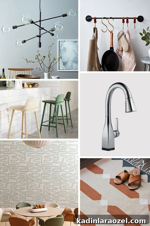Mood board for a modern kitchen makeover (and all the ideas are renter friendly)! #beforekitchen #kitchenmakeover #kitcheninspiration #renterfriendlymakeover