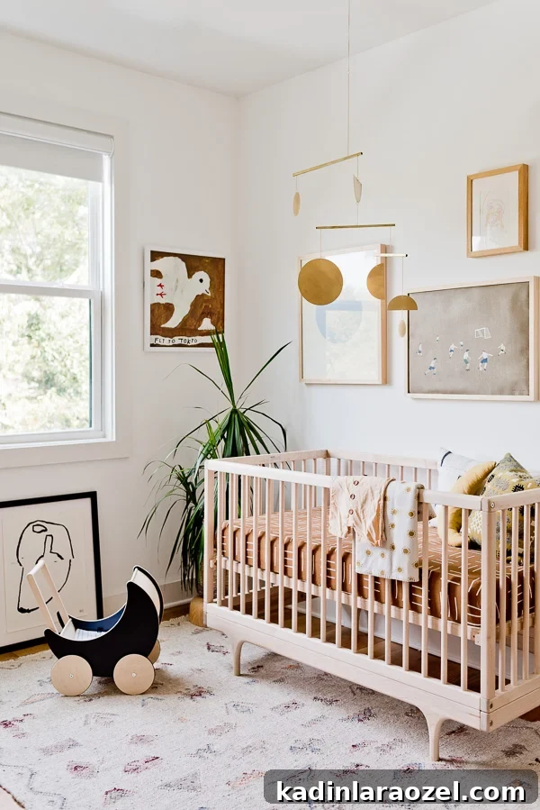 12 Rooms in 12 Months: Hayes’ Nursery Reveal 11 An organic modern nursery makeover. Click through for the full reveal (with before and after photos). #nursery #organicmodern #interiorhomedecor #roommakeover #babyroom