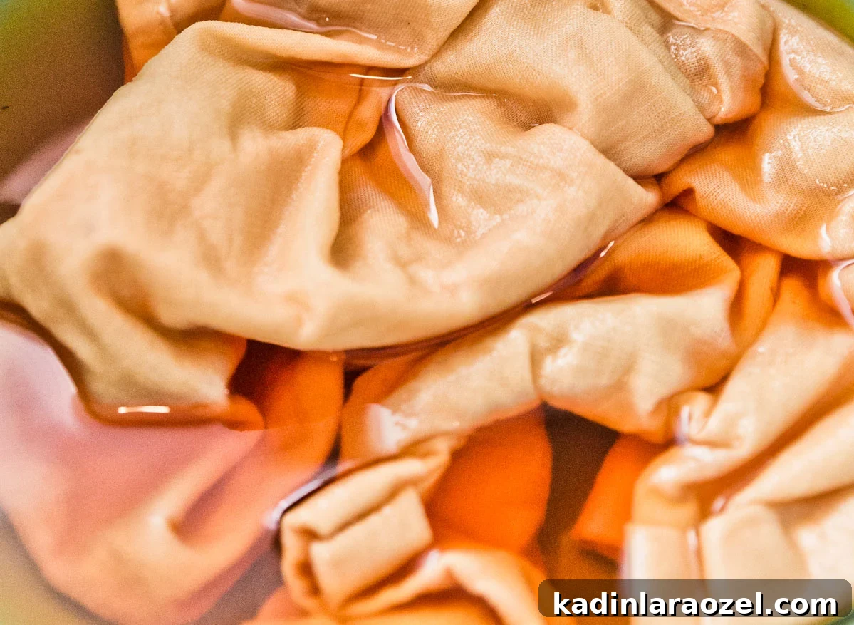 Natural Fabric Dyeing: How to Dye Clothes with Plant-Based Colors 4 Dyeing fabric naturally in a yellow color