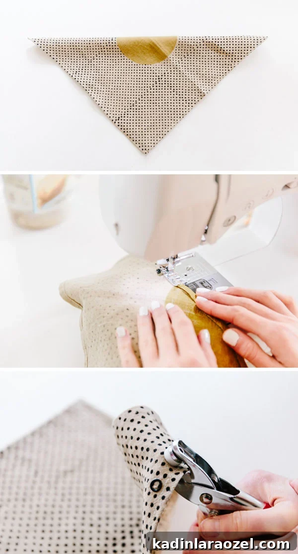 10-Minute Bandana Bib from a Napkin: DIY for Your Baby 3 How to Make a DIY Bandana Bib from a Fabric Napkin for Your Little One #baby #diy #diybaby #bib #babyclothes