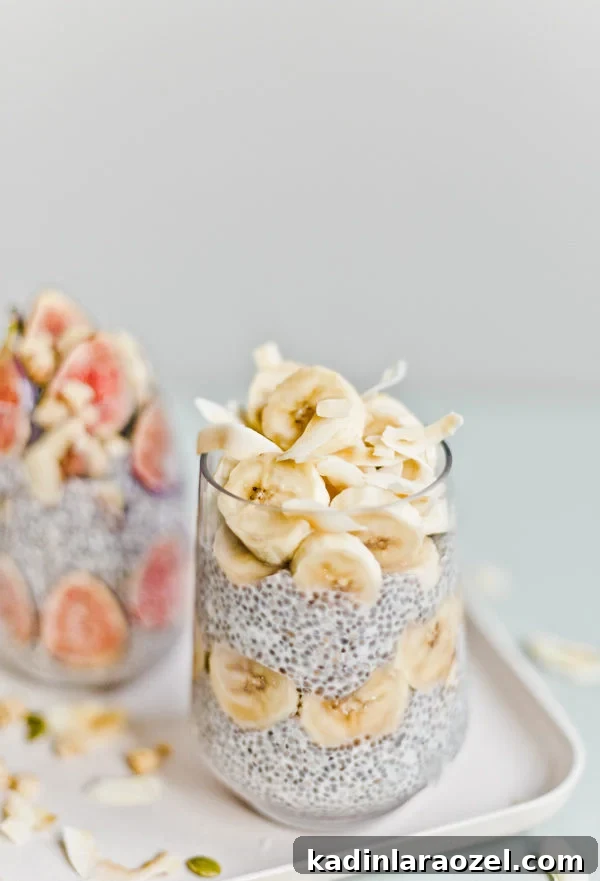 The Prettiest Chia Seed Fruit Parfaits #breakfastrecipe #easyrecipe #parfait #chiaseeds #breakfastideas #easybreakfast #bananas