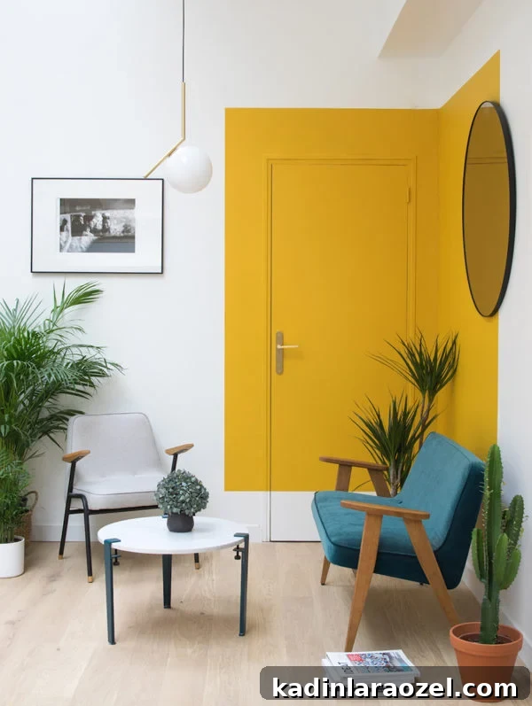 A unique paint trend that pops up again and again in cool interiors. Are you a fan? #paintideas #paintdesigns #coolinteriors