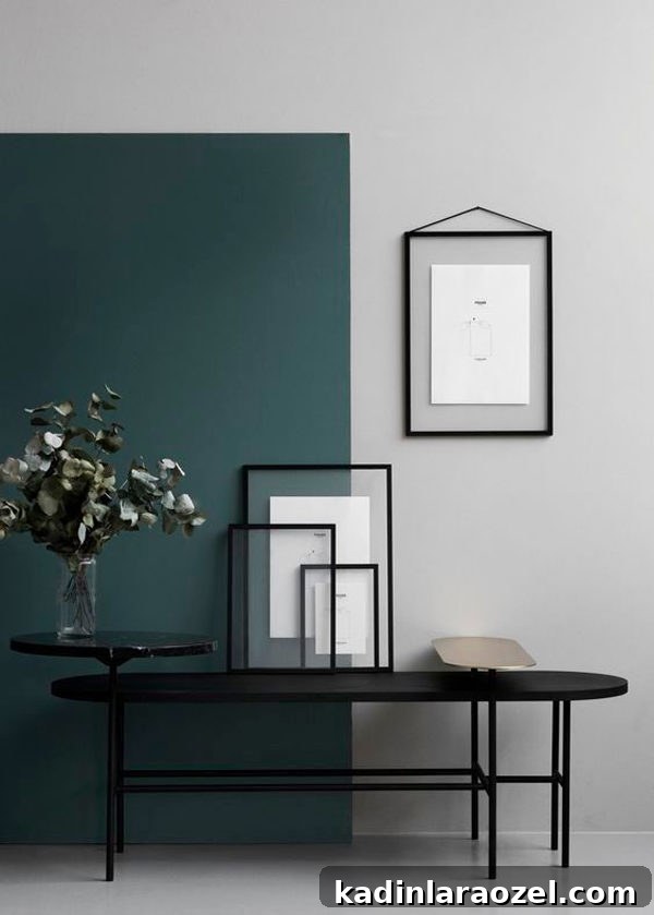A unique paint trend that pops up again and again in cool interiors. Are you a fan? #paintideas #paintdesigns #coolinteriors