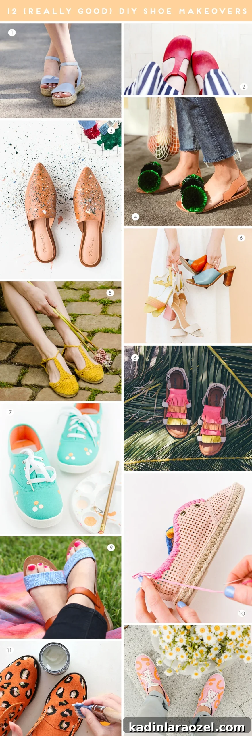 12 (Really Good) DIY Ways to Give Your Old Shoes a Makeover #diyshoes #shoes #diy #diyfashion