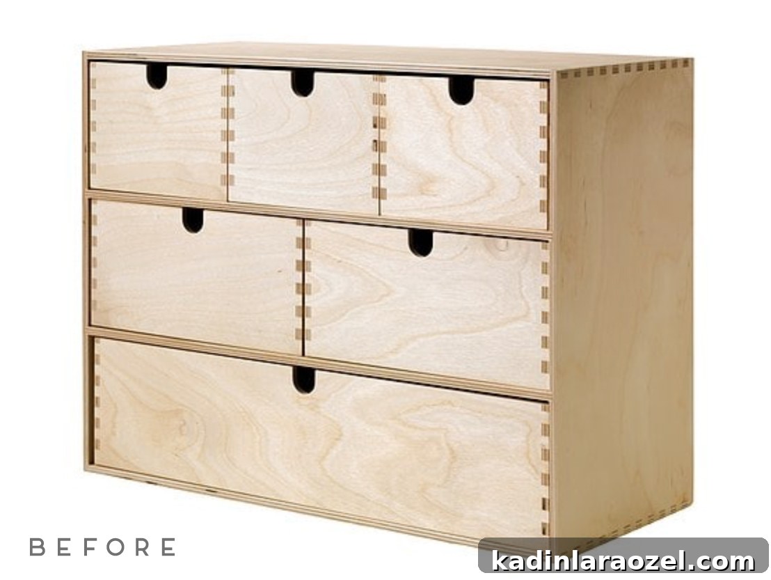 Transform Your Ikea Moppe Mini Chest with a Modern Minimal Hack 2 A Minimal Modern Ikea Hack that will Elevate Your Moppe Mini Storage Chest.