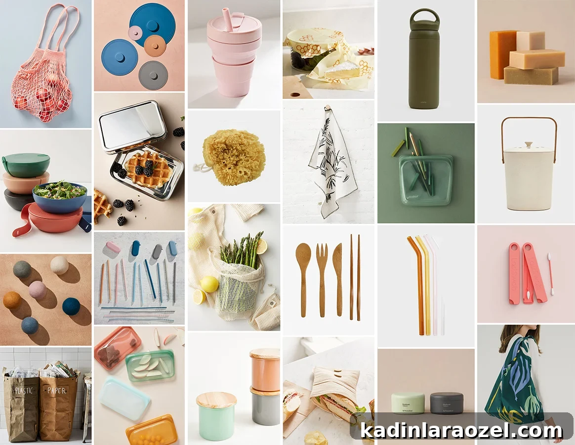 A shopping guide with eco friendly products that will replace single use items.