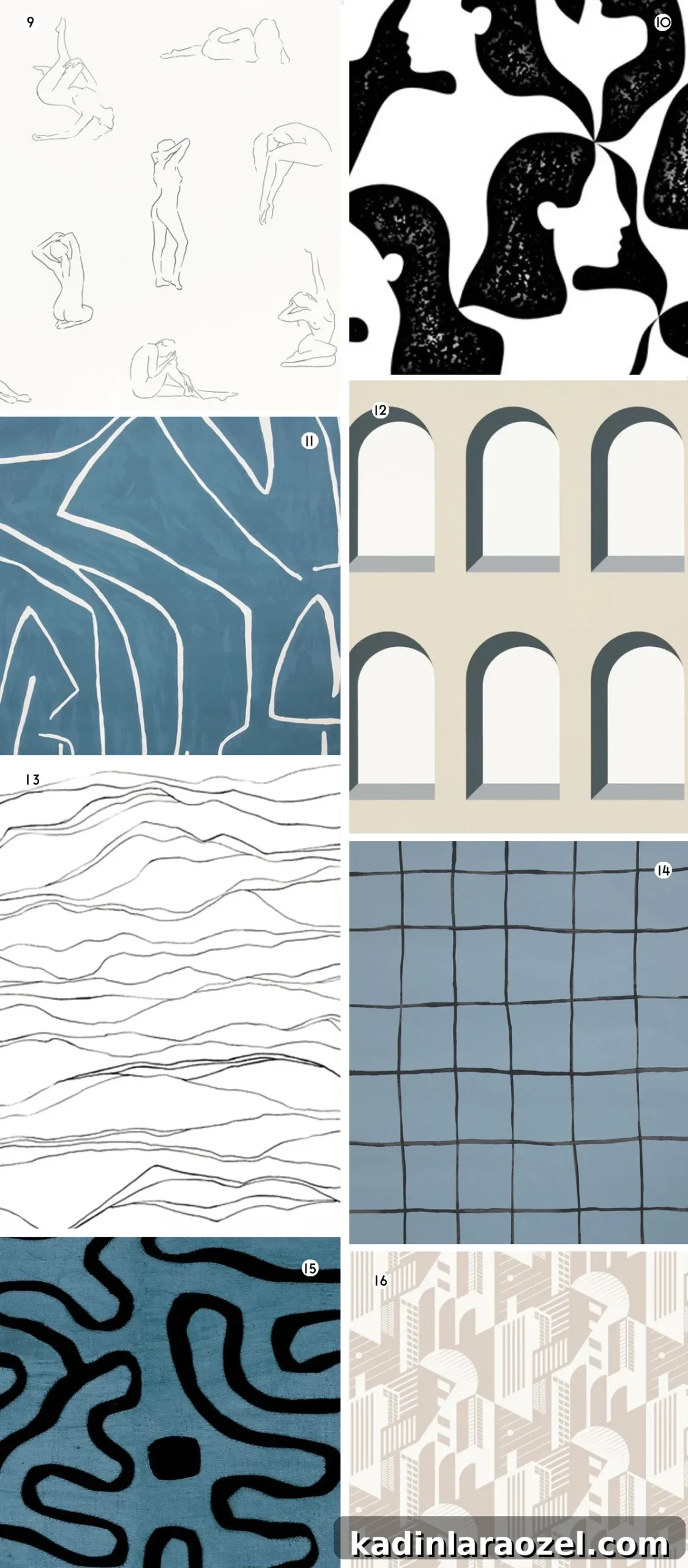 16 Stylish Temporary and Permanent Wallpapers to Transform Your Home 9 Neutral wallpaper designs in cream, white, and blue
