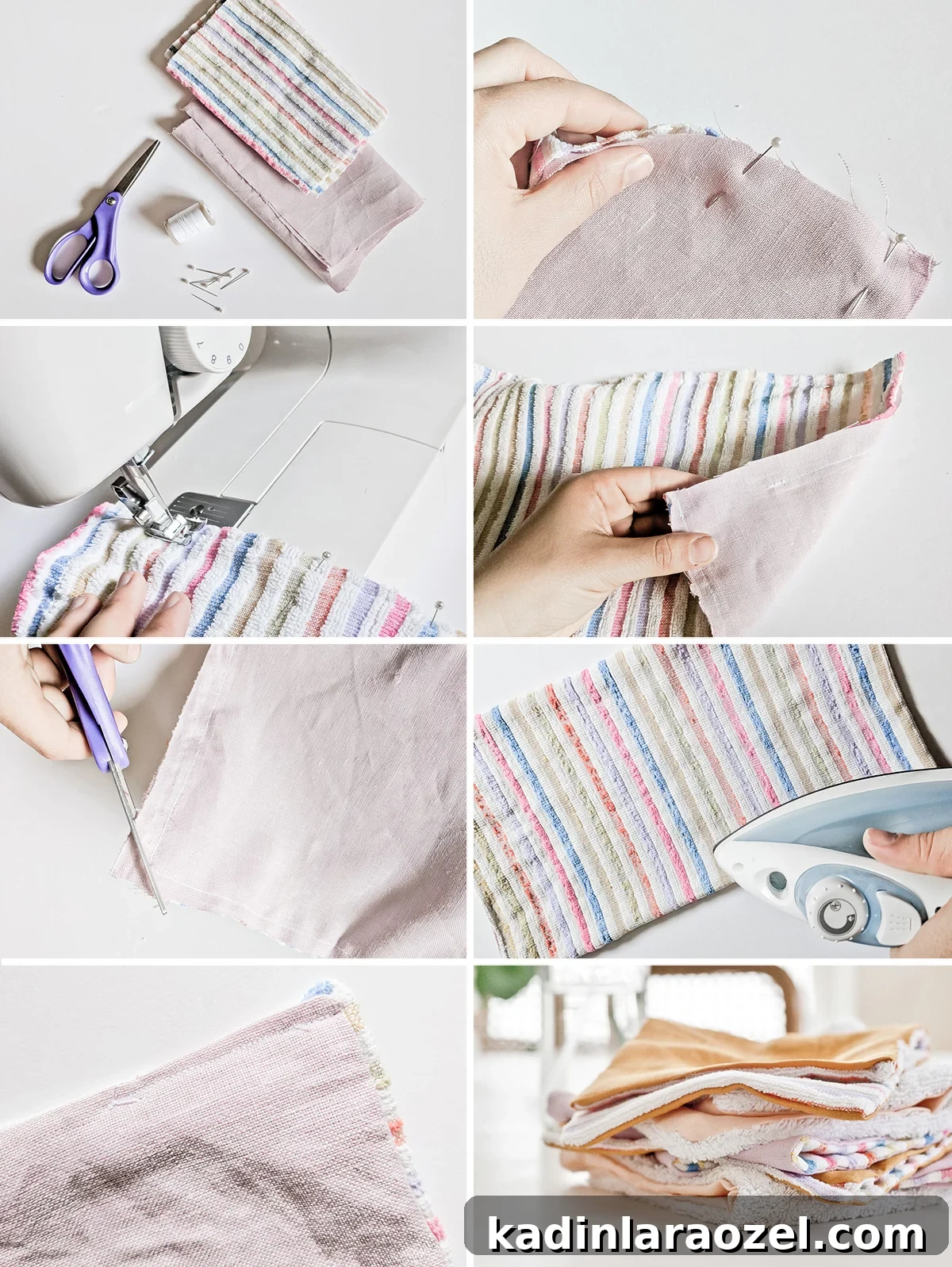 Reusable Unpaper Towels: 2 Ways to Make Cloth Paper Towels from Scraps 4 Steps for making DIY unpaper towels. Use them for everything from cleaning and spills to wiping any faces, etc.